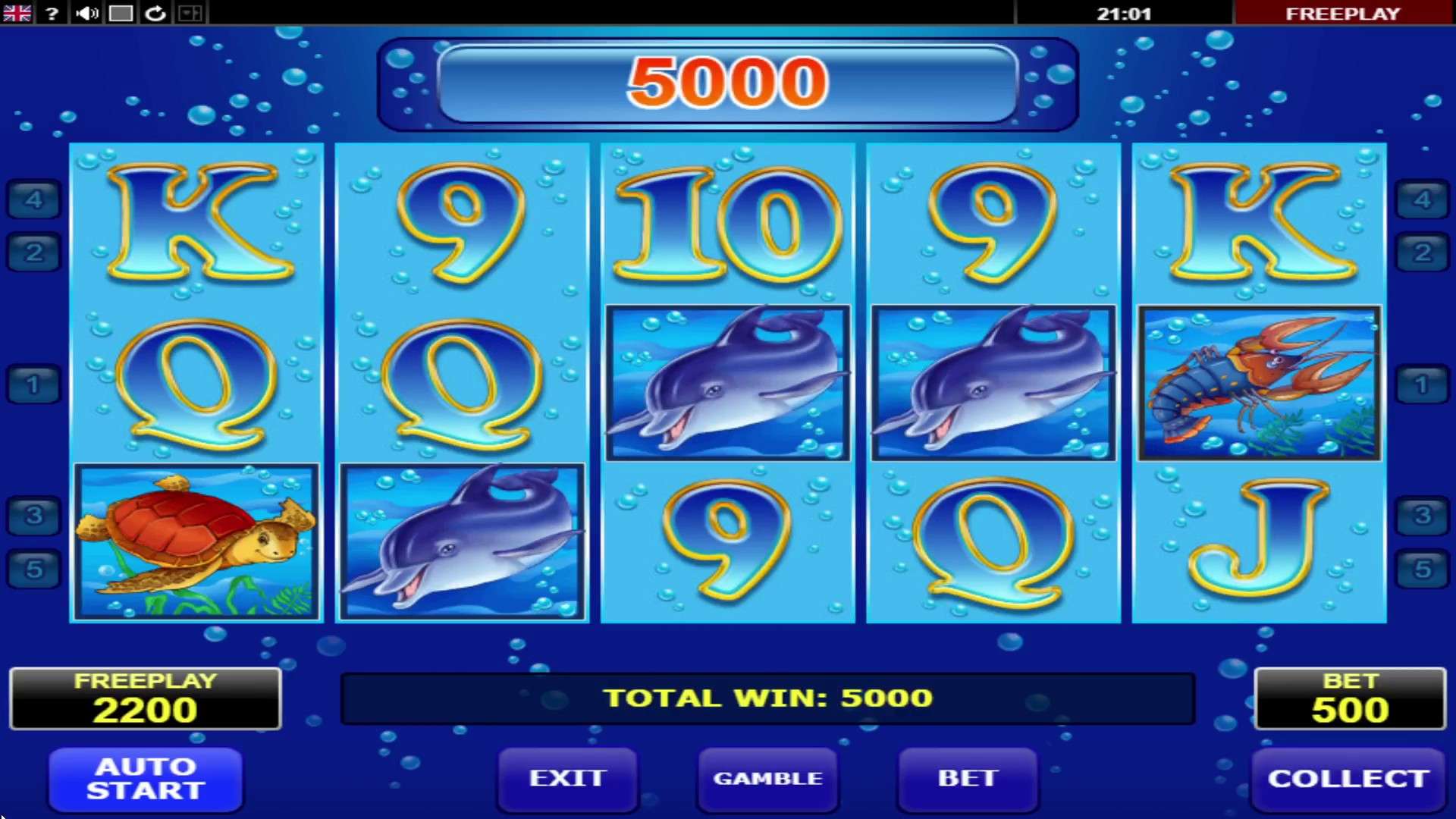 Выиграйте крупный джекпот вместе с игровым автоматом Blue Dolphin! Выиграйте крупный джекпот вместе с игровым автоматом Blue Dolphin!