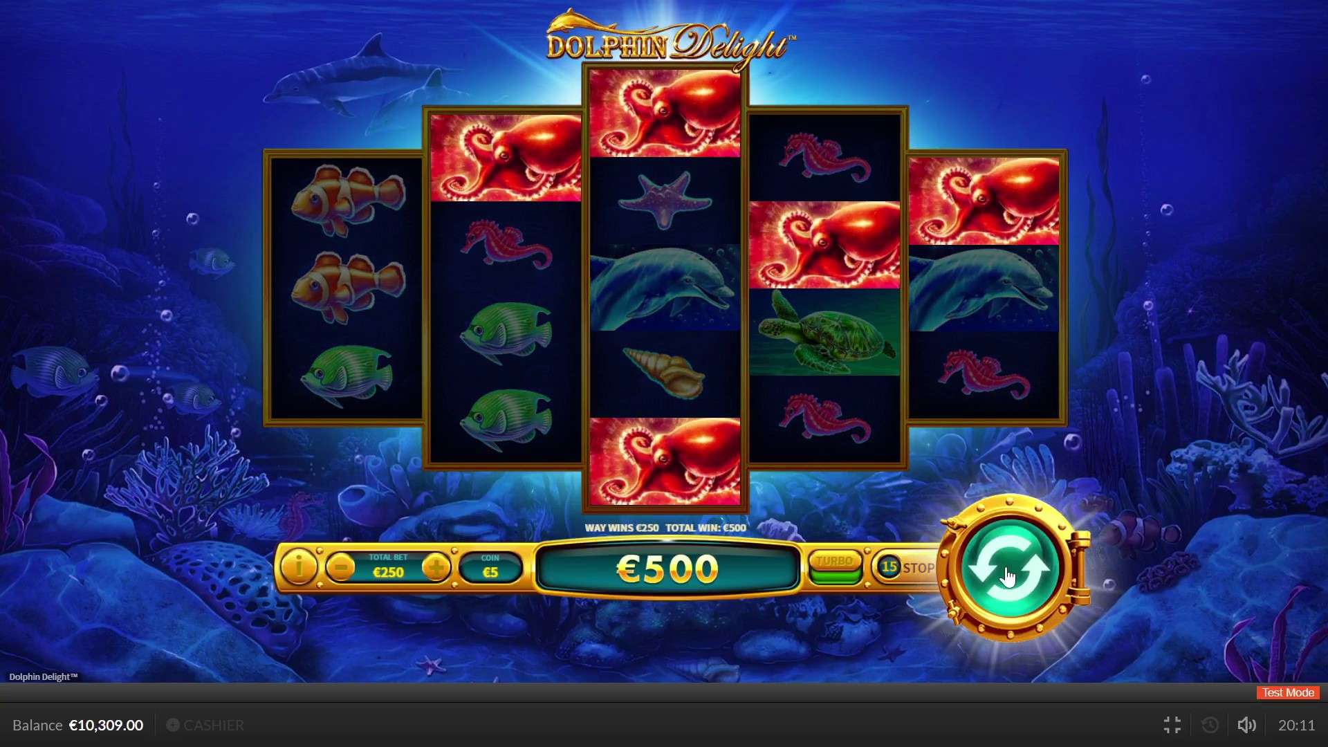 Какова минимальная и максимальная ставки в Dolphin Delight Slot?