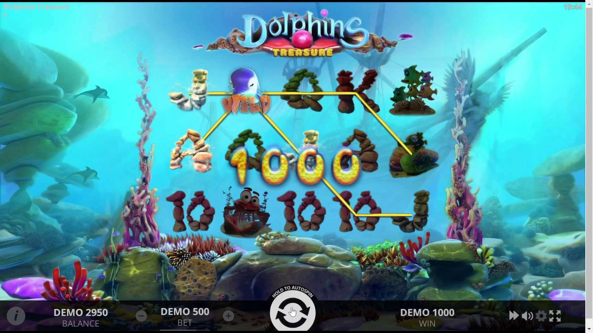 Играйте в слот Dolphins Treasure в онлайн-казино!