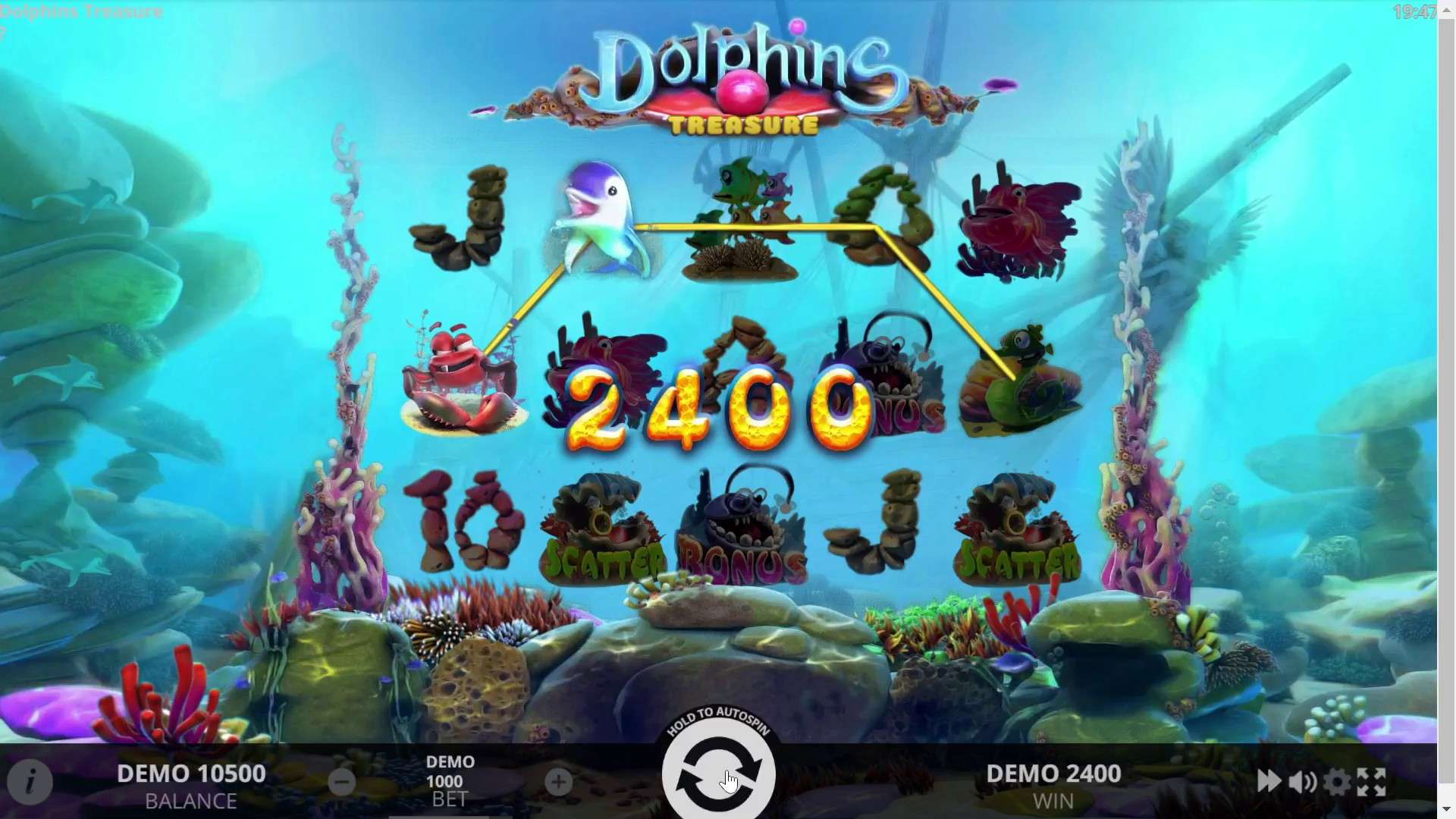 Desfrute do jogo de aventura subaquática em Dolphins Treasure Slot Desfrute do jogo de aventura subaquática em Dolphins Treasure Slot