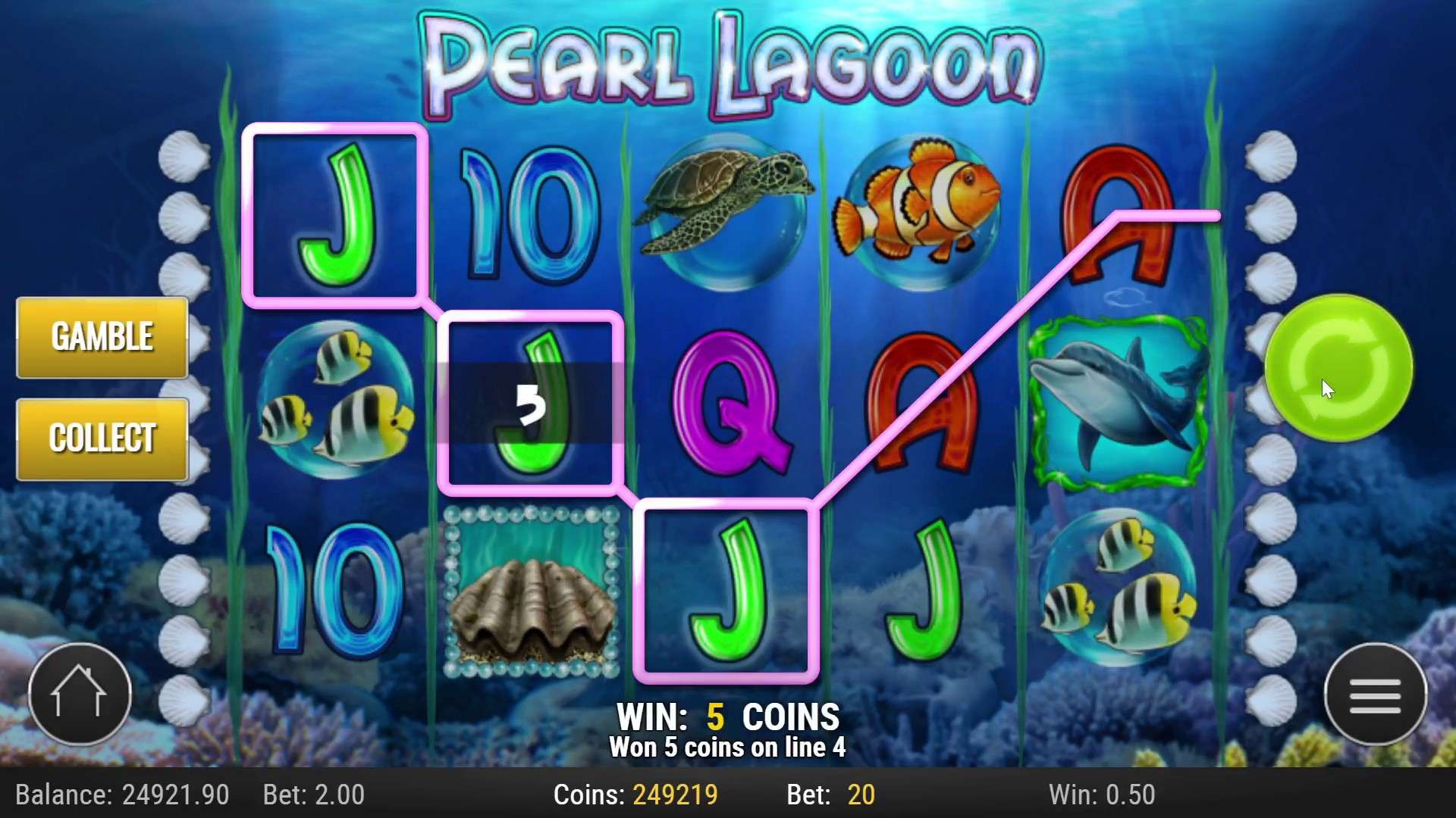Quais são os símbolos mais valiosos em Pearl Lagoon Slot Online?