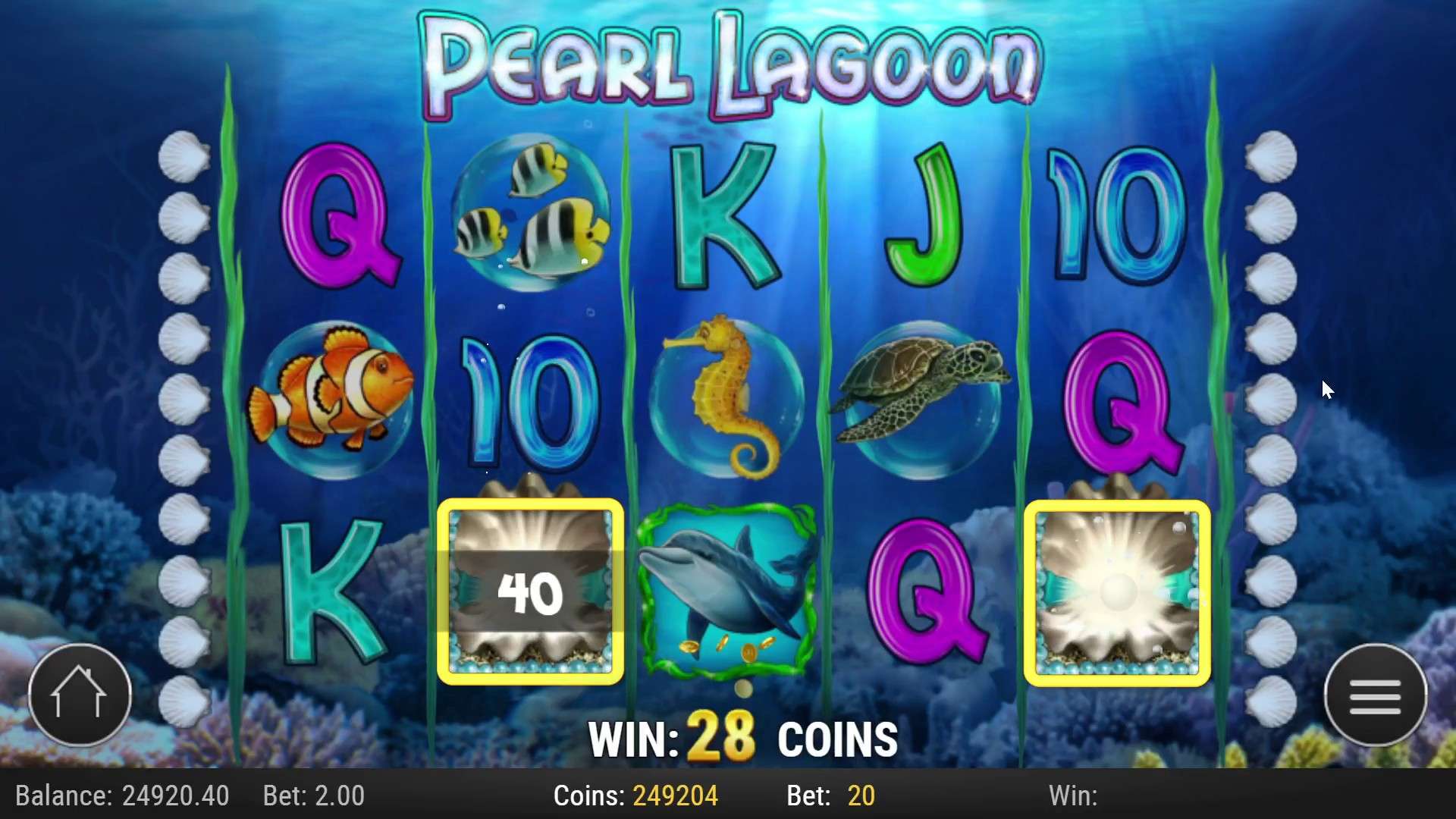 Desfrute de um RTP alto de 96,88% com o jogo Pearl Lagoon